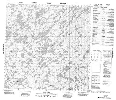 075B02 Glass Lake Canadian topographic map, 1:50,000 scale