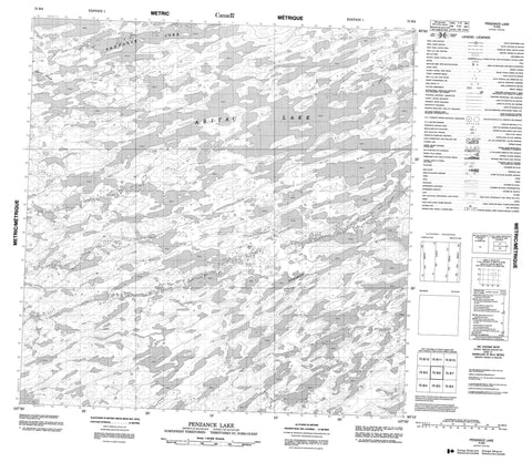 075B06 Penzance Lake Canadian topographic map, 1:50,000 scale