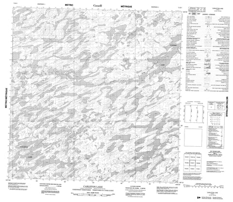075B07 Carleton Lake Canadian topographic map, 1:50,000 scale