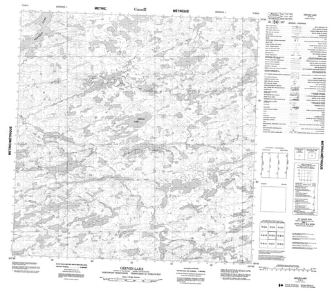 075B14 Geeves Lake Canadian topographic map, 1:50,000 scale