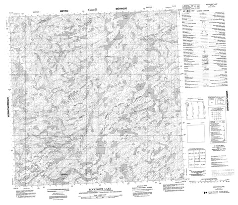 075C08 Rockpoint Lake Canadian topographic map, 1:50,000 scale