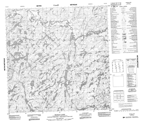 075C10 Majeau Lake Canadian topographic map, 1:50,000 scale