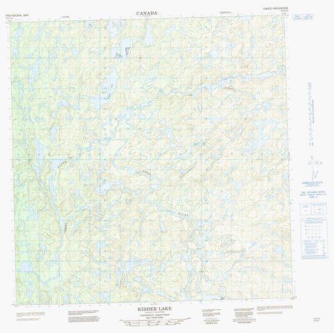 075C14 Kidder Lake Canadian topographic map, 1:50,000 scale