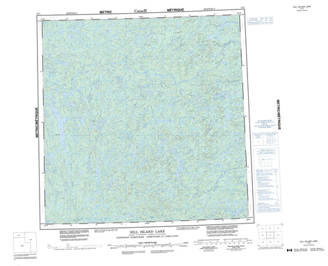075C Hill Island Lake Canadian topographic map, 1:250,000 scale