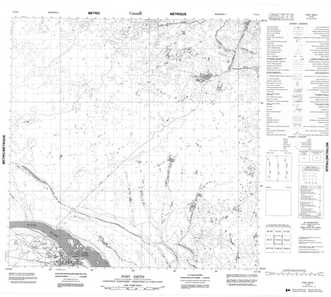 075D04 Fort Smith Canadian topographic map, 1:50,000 scale