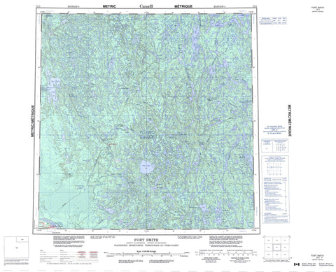 075D Fort Smith Canadian topographic map, 1:250,000 scale