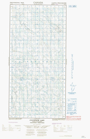 075E05E O Connor Lake Canadian topographic map, 1:50,000 scale