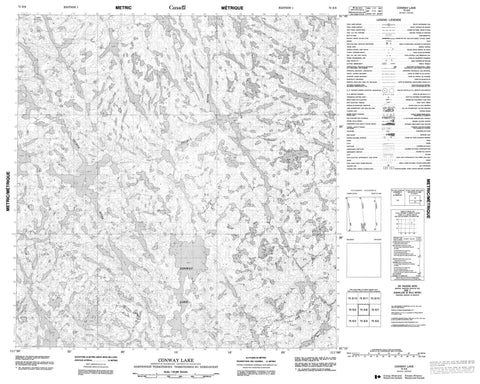 075E06 Conway Lake Canadian topographic map, 1:50,000 scale
