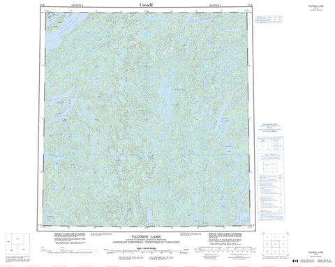 075E Taltson Lake Canadian topographic map, 1:250,000 scale