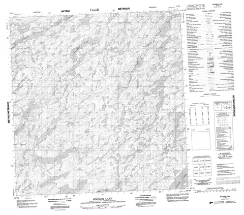 075F08 Boomer Lake Canadian topographic map, 1:50,000 scale