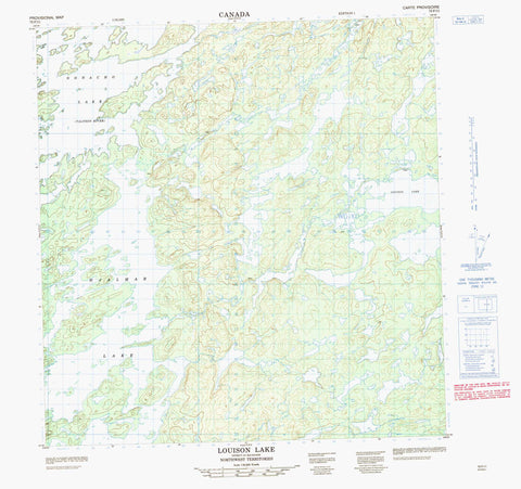 075F11 Louison Lake Canadian topographic map, 1:50,000 scale
