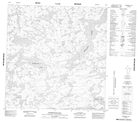 075G02 Knobovitch Lake Canadian topographic map, 1:50,000 scale