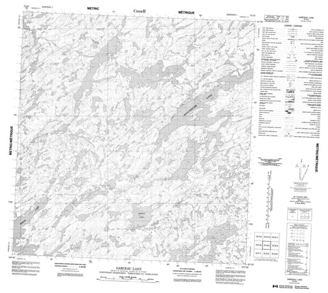 075G05 Garceau Lake Canadian topographic map, 1:50,000 scale