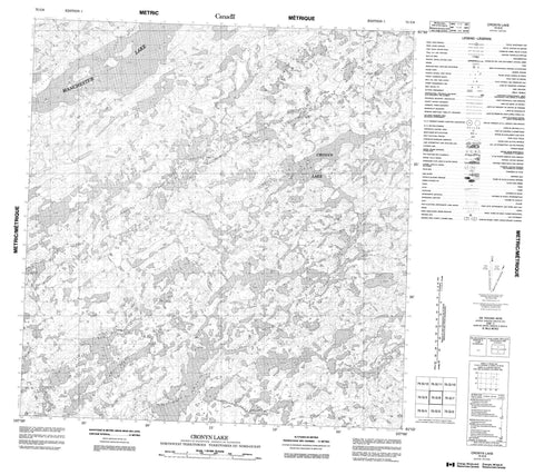 075G06 Cronyn Lake Canadian topographic map, 1:50,000 scale