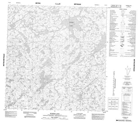 075G07 Burpee Lake Canadian topographic map, 1:50,000 scale