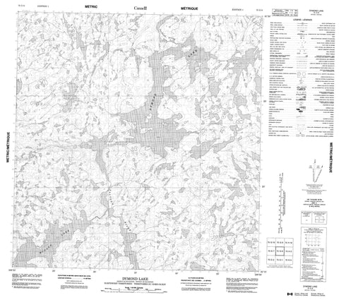 075G08 Dymond Lake Canadian topographic map, 1:50,000 scale