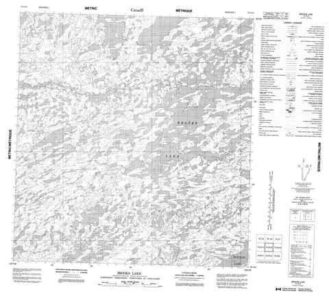 075G15 Brooks Lake Canadian topographic map, 1:50,000 scale