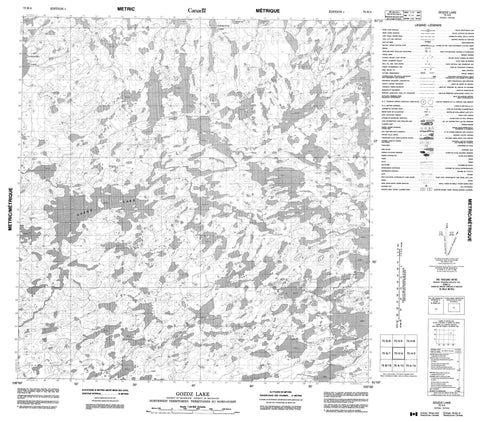 075H04 Gozdz Lake Canadian topographic map, 1:50,000 scale