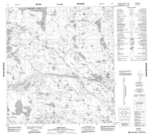 075I09 Mossip Bay Canadian topographic map, 1:50,000 scale