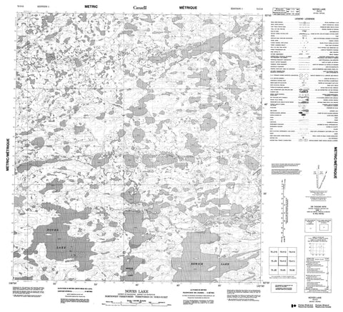 075I12 Noyes Lake Canadian topographic map, 1:50,000 scale