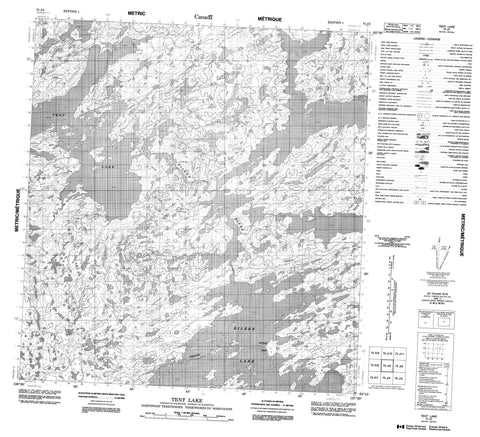 075J05 Tent Lake Canadian topographic map, 1:50,000 scale