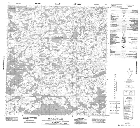 075J09 Mcfarlane Lake Canadian topographic map, 1:50,000 scale