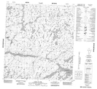 075J14 Lake Of Woe Canadian topographic map, 1:50,000 scale