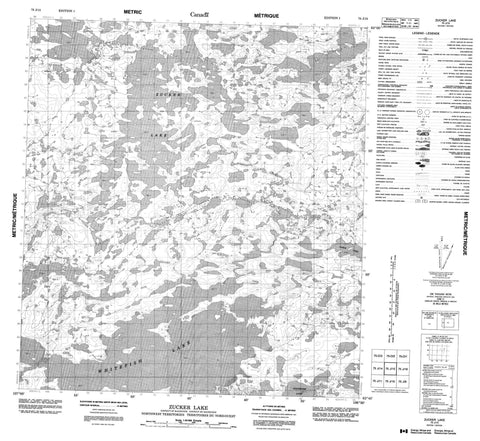 075J15 Zucker Lake Canadian topographic map, 1:50,000 scale