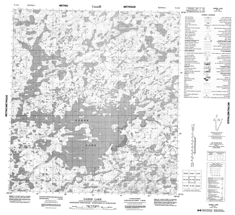 075J16 Garde Lake Canadian topographic map, 1:50,000 scale