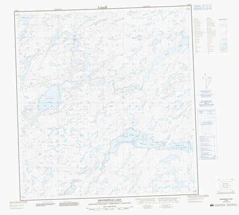 075K02 Broomfield Lake Canadian topographic map, 1:50,000 scale