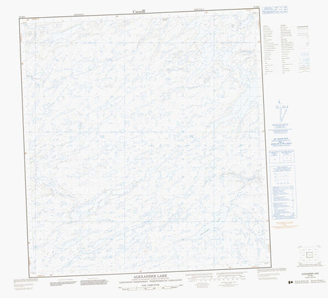 075K08 Alexander Lake Canadian topographic map, 1:50,000 scale