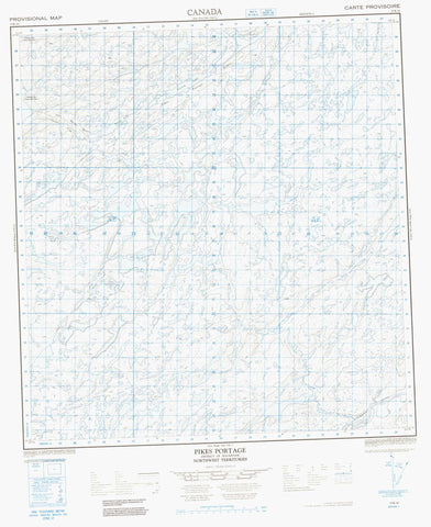 075K10 Pikes Portage Canadian topographic map, 1:50,000 scale