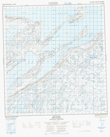 075K11 Reliance Canadian topographic map, 1:50,000 scale