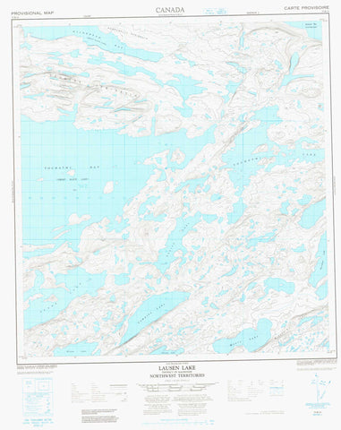 075K12 Lausen Lake Canadian topographic map, 1:50,000 scale