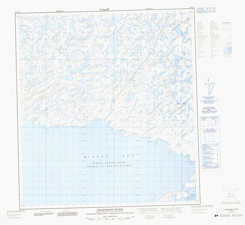 075K14 Hoarfrost River Canadian topographic map, 1:50,000 scale