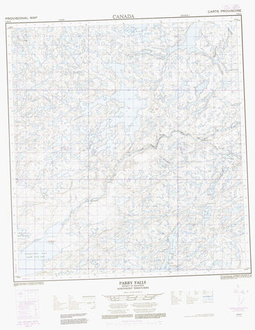 075K15 Parry Falls Canadian topographic map, 1:50,000 scale