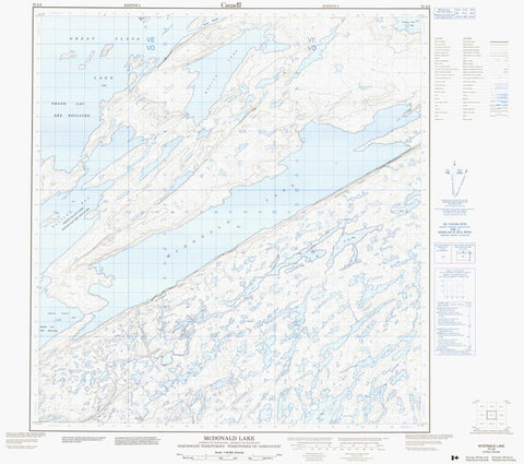 075L03 Mcdonald Lake Canadian topographic map, 1:50,000 scale