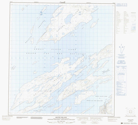 075L04 Keith Island Canadian topographic map, 1:50,000 scale