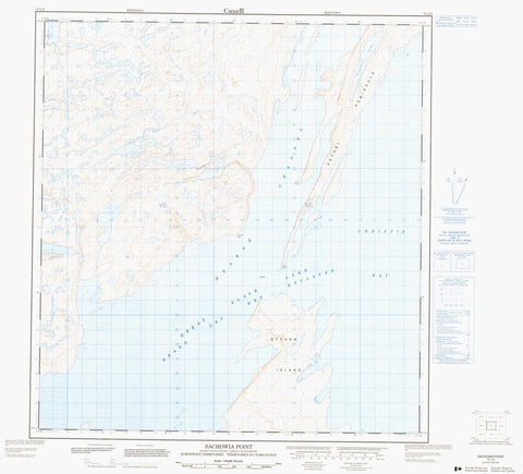 075L05 Sachowia Point Canadian topographic map, 1:50,000 scale