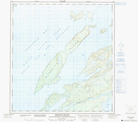 075L06 Redcliff Island Canadian topographic map, 1:50,000 scale