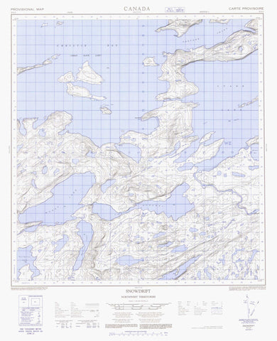 075L07 Snowdrift Canadian topographic map, 1:50,000 scale