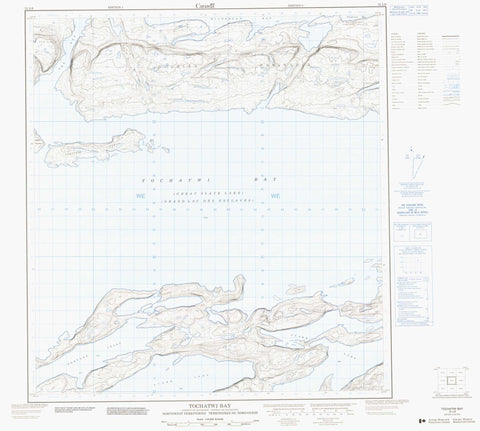 075L09 Tochatwi Bay Canadian topographic map, 1:50,000 scale