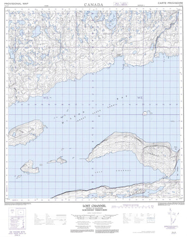 075L15 Lost Channel Canadian topographic map, 1:50,000 scale