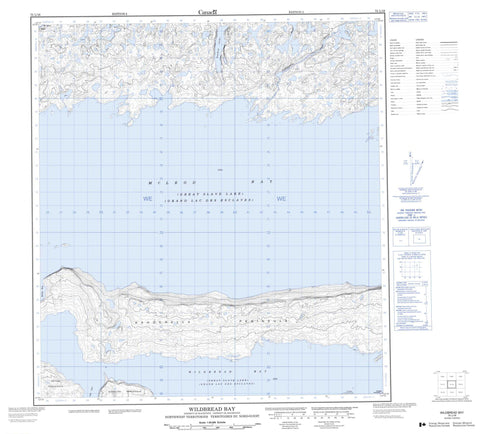 075L16 Wildbread Bay Canadian topographic map, 1:50,000 scale