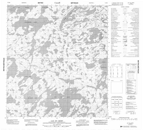 075M03 Lac Du Mort Canadian topographic map, 1:50,000 scale