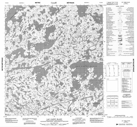 075M10 Lac Capot Blanc Canadian topographic map, 1:50,000 scale