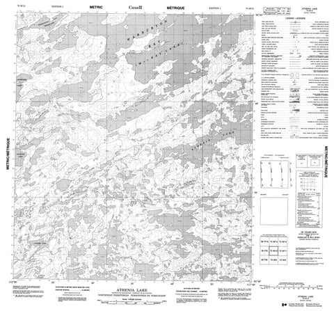 075M12 Athenia Lake Canadian topographic map, 1:50,000 scale