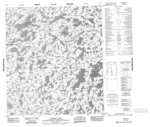 075N05 Anarin Lake Canadian topographic map, 1:50,000 scale