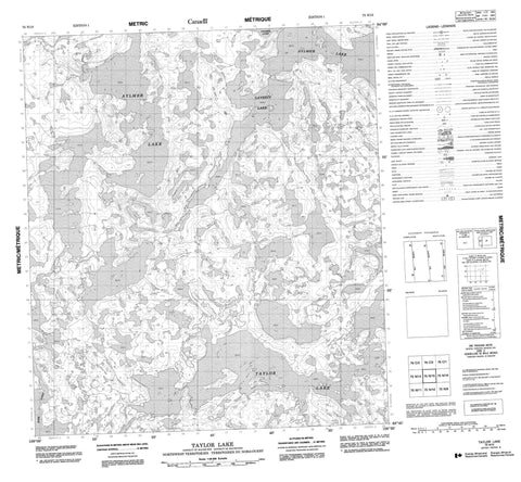 075N15 Taylor Lake Canadian topographic map, 1:50,000 scale