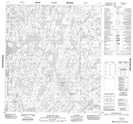 075P12 Hanbury Lake Canadian topographic map, 1:50,000 scale